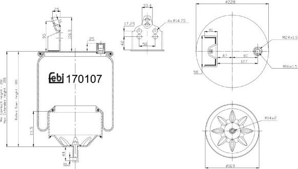 FEBI Bilstein 170107 — Mieszek, klimatyzacja