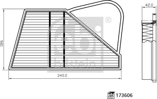 FEBI Bilstein 173606 — Filtr powietrza