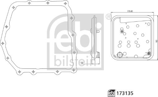 FEBI Bilstein 173135 — Filtr hydrauliczny, automatyczna skrzynia biegów
