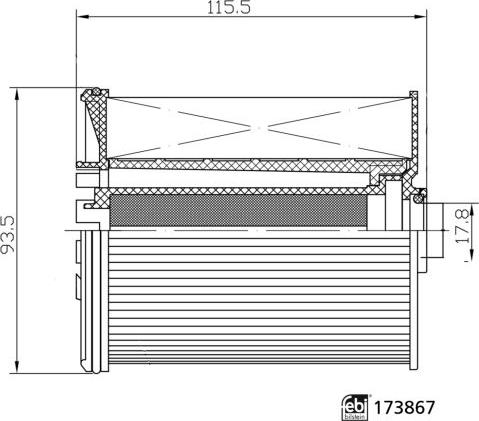 FEBI Bilstein 173867 — Filtr paliwa