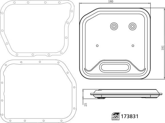 FEBI Bilstein 173831 — Filtr hydrauliczny, automatyczna skrzynia biegów