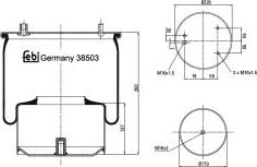 FEBI Bilstein 38503 — Mieszek, klimatyzacja