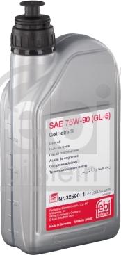 FEBI Bilstein 32590 - OLEJ 75W90 1L GL5 PÓŁSYNT. - 501.50 - ŻÓŁTY PRZEKŁADNIOWY FEBI