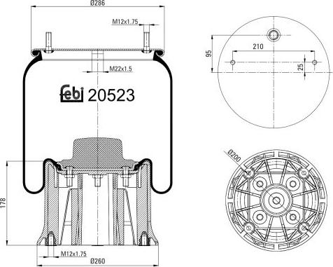 FEBI Bilstein 20523 — Mieszek, klimatyzacja