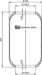 FEBI Bilstein 20888 — Mieszek, klimatyzacja