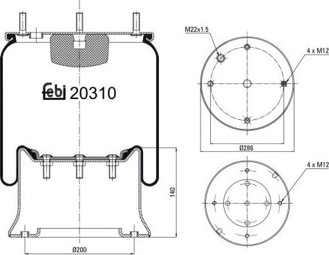 FEBI Bilstein 20310 — Mieszek, klimatyzacja