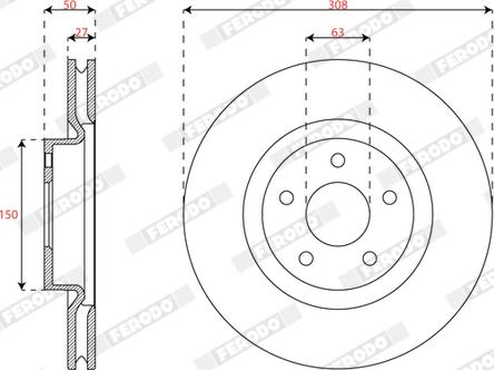 Ferodo DDF3021C — Tarcza hamulcowa