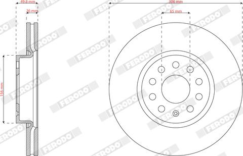 Ferodo DDF3121C — Tarcza hamulcowa
