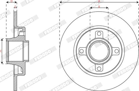 Ferodo DDF2929-1 - Tarcza hamulcowa