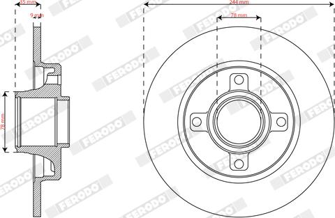 Ferodo DDF2929-1 — Tarcza hamulcowa