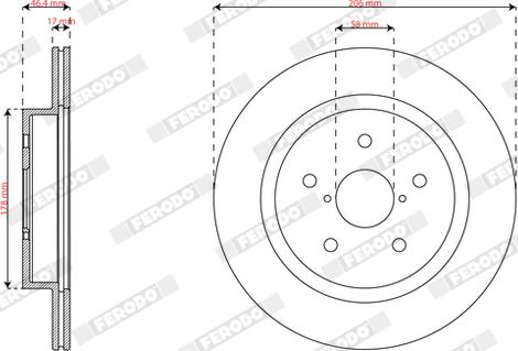 Ferodo DDF2638C — Tarcza hamulcowa