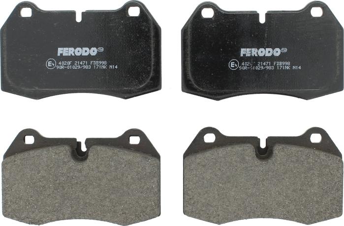 Ferodo FDB998 — Zestaw klocków hamulcowych, hamulce tarczowe