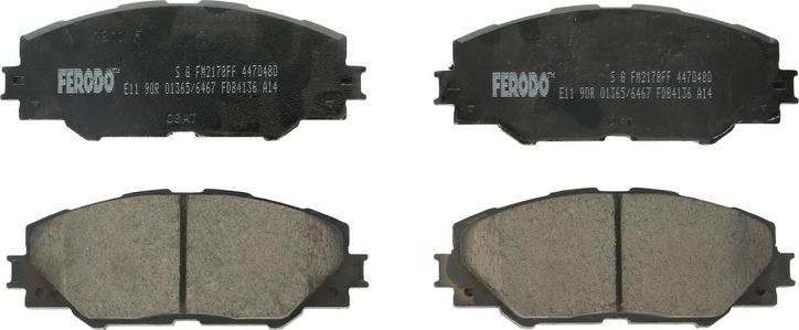 Ferodo FDB4136 — Zestaw klocków hamulcowych, hamulce tarczowe