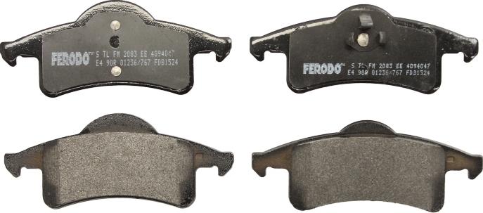 Ferodo FDB1524 — Zestaw klocków hamulcowych, hamulce tarczowe