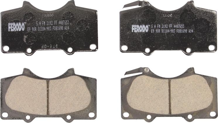 Ferodo FDB1698 — Zestaw klocków hamulcowych, hamulce tarczowe