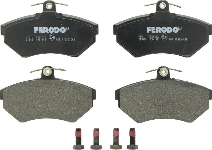 Ferodo FDB1312 — Zestaw klocków hamulcowych, hamulce tarczowe