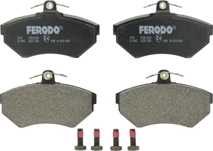 Ferodo FDB1289 — Zestaw klocków hamulcowych, hamulce tarczowe