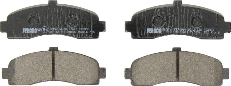 Ferodo FDB859 — Zestaw klocków hamulcowych, hamulce tarczowe