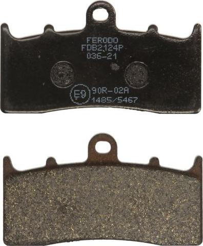 Ferodo FDB2124P — Zestaw klocków hamulcowych, hamulce tarczowe