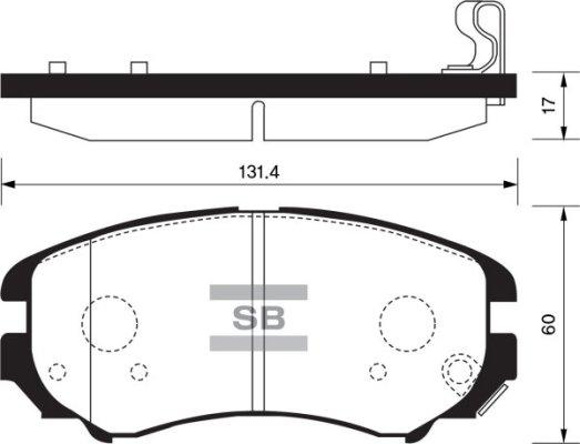 Blue Print ADG04263 - Klocek hamulcowy kpl.