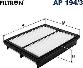 Filtron AP 194/3 - Filtr powietrza silnika, który wychwytuje kurz, sadzę i zanieczyszczenia, zanim powietrze dostanie się do układu dolotowego