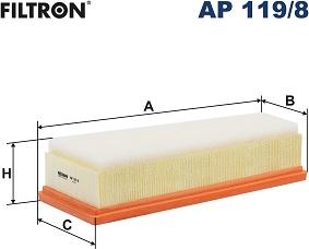 Filtron AP 119/8 - FILTR POWIETRZA PR