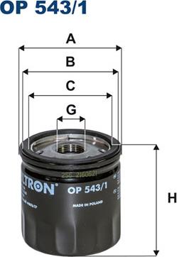 Filtron OP543/1 — Filtr oleju