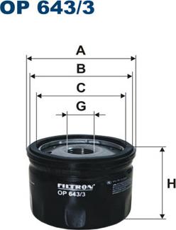 Filtron OP643/3 — Filtr oleju