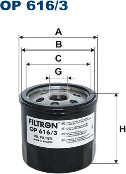 Filtron OP616/3 — Filtr oleju