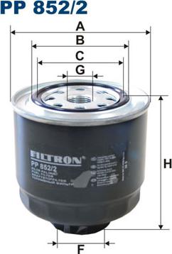 Filtron PP852/2 - Filtr paliwa do dokładnego czyszczenia przed układem wtryskowym