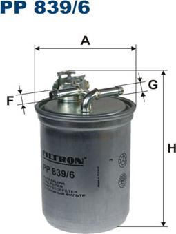 Filtron PP839/6 — Filtr paliwa