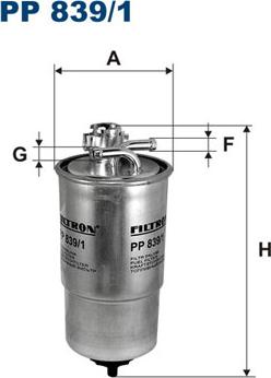 Filtron PP839/1 - Filtr paliwa