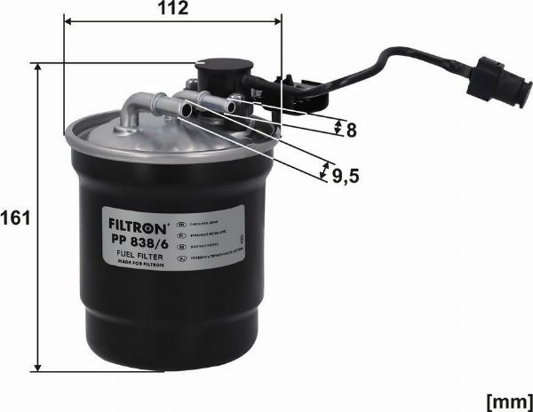 Filtron PP 838/6 - Filtr paliwa