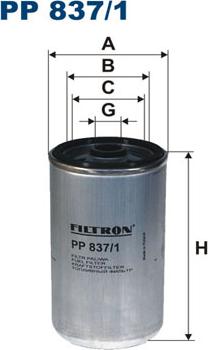 Filtron PP837/1 — Filtr paliwa