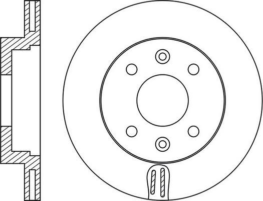 BOSCH 0 986 479 206 - TARCZA HAM. HYUNDAI P. GETZ