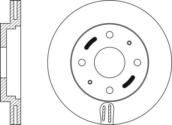 Textar 92100403 - TARCZA HAM. VOLVO P. S40-V40 97--CARISMA 00-
