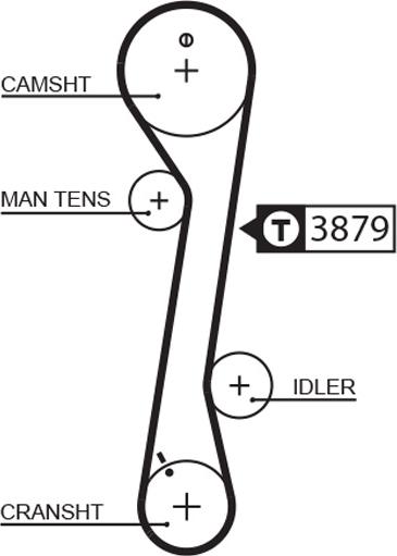 GATES 5457XS — Pasek rozrządu