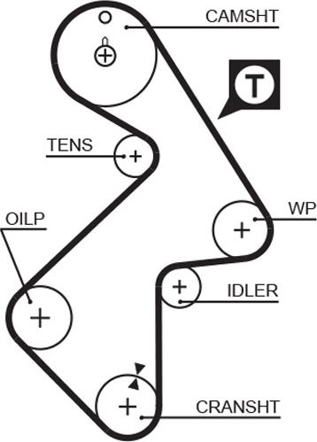 GATES 5202XS — Pasek rozrządu