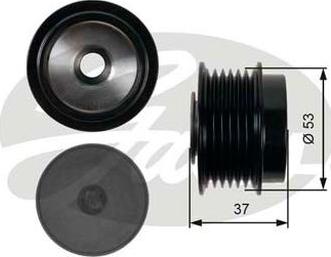 GATES OAP7015 — Koło pasowe, alternator