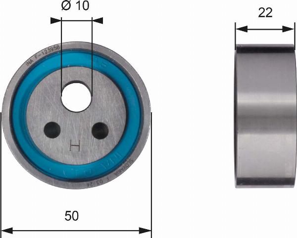 GATES T41154 — Rolka napinacza, pasek rozrządu