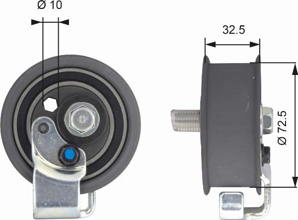 GATES T43065 - KOLO NAPINACZA PASKA AUDI A6 1.8 95-