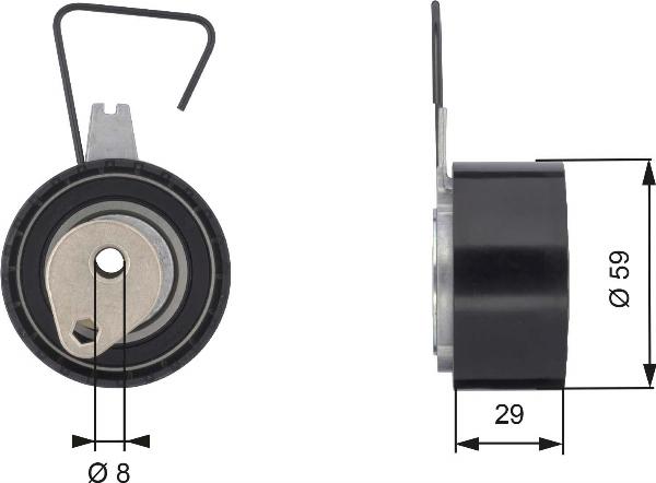 GATES T43141 — Rolka napinacza, pasek rozrządu