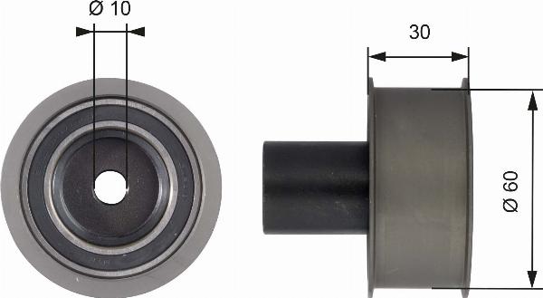 GATES T42136 - KOLO PROWADZACE PASKA ALMERA 2.0D 95-