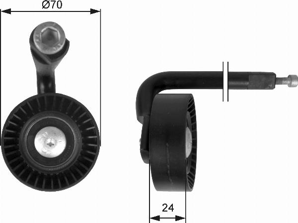 GATES T39020 - ROLKA PASKA WIELOROWK. SKODA