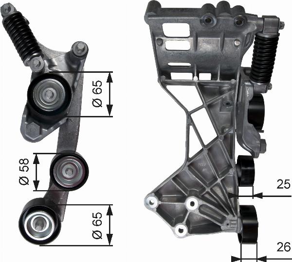 GATES T39136 — Rolka kierunkowa / prowadząca, pasek klinowy zębaty