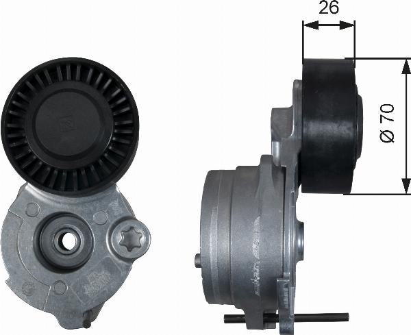 GATES T39333 - NAPINACZ PASKA AUDI A4 3.0TDI 11-