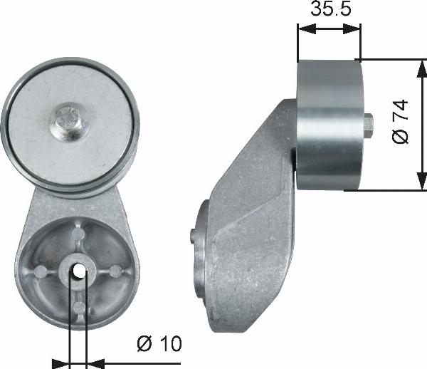 GATES T36501 - Napinacz paska wielorowkowego