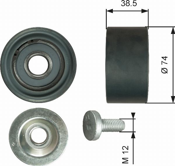 GATES T36285 - Rolka prowadząca pasek wielorowkowy