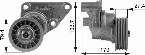 GATES T38158 - Napinacz paska wielorowkowego