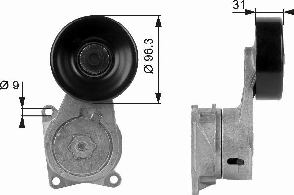 GATES T38170 - Napinacz paska wielorowkowego